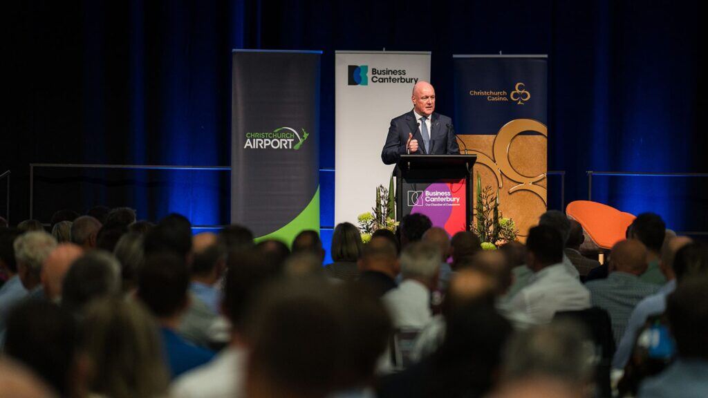 PM calls for end of obstruction economy at Business Canterbury event